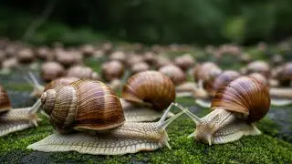 MACRO SURVIVAL: The Snail's Secret Night Hunt for Food in the Backyard Wilderness