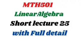 Mth501 short lecture 25 || Rank || All concepts Clear MCQS, short and Long Questions All Highlighted