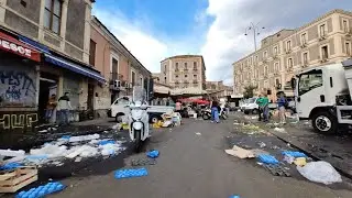 Catania, Sicily Trash Crisis POV Walking Tour 🇮🇹 Clean-Up Struggles