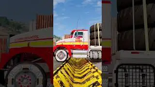 Trucks and Cars vs Speed Bumps #373 | BeamNG.drive