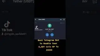 Best Telegram Bot To Double Your USDT Coin UP To $9,000. #fypシ #crypto #usdt #freemoney #money #coin
