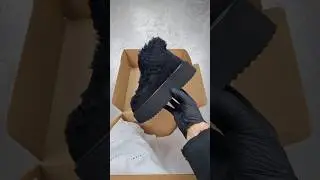UNBOXING Inuikii Teddy Platform Black review #unboxing #asmr #inuikii #wintershoes #newshoes