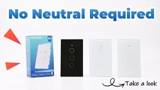 Tuya Us Wifi Smart Touch Switch Light No Neutral Wire 1/2/3 Gang Wall On Off For Alexa Google Home