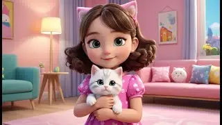 Emma Had a Tiny Cat | Cute Cat Song for Kids | Fun Kitty Rhyme