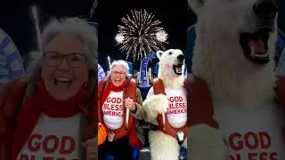 Old Lady & Polar Bear Scream on Roller Coaster 🇺🇸 😂🎢 | Funny Ride Reaction