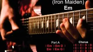 HEAVY METAL Style Em - BACKING TRACK - Iron Maiden Style - Mi menor