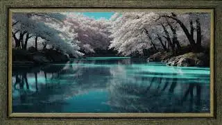 Tv Art Frame, Cherry Blossoms White | Screensaver | Wallpaper | No Music | 4K