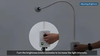 LED Examination Light with 3&times;3W LEDs, Dimmable Brightness, Flexible Gooseneck & Floor Stand