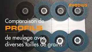 Comparaison de profils de meulage avec diverses tailles de grains
