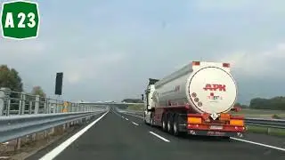 Autostrada A23 - Percorso completo in direzione Tarvisio* w/@HWYitalia