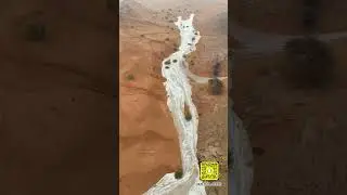تصوير جوي لسيول وادي نساح والعين جنوب الرياض يوم الخميس ١٨ ديسمبر ٢٠٢٥م 