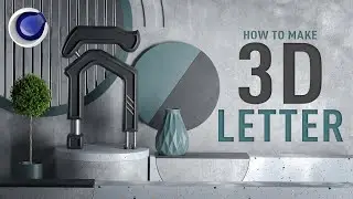 Cinema 4D Tutorials | អក្សរ​ ក - Letter Kaw ​| 3D​ ​Typography