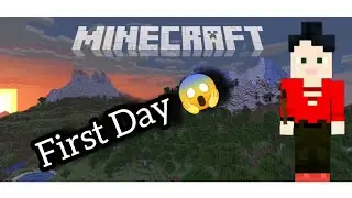 Minecraft First Survival Day 😱 | Wood Cut & Animal Hunt | First Minecraft Gameplay