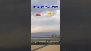 Ukrainian Su-27 Fires AGM-88 HARM Missiles at Air Defense!