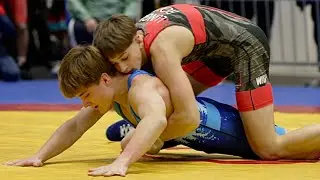 U15 Gabriel Lungu (ROU) vs Dominik Samuel (EST) 62kg. Greco-roman boys youth wrestling tournament.