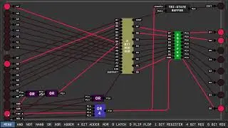 Digital Logic Sim. BUILDING A COMPUTER ( part 9 ) How to Make an Arithmetic Unit and  Zero Flag unit