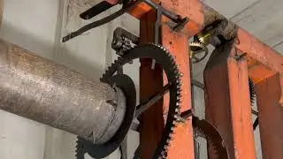 Clockwork at the top of the building