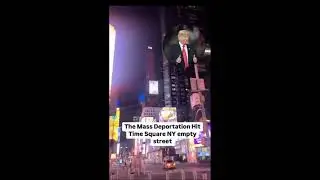 time square NY is empty cause of ICE