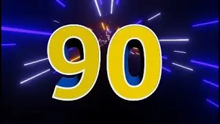 Countdown, 90 to 0 with bottom run.  - Cuenta regresiva, 90 a 0 con fondo recorrido.