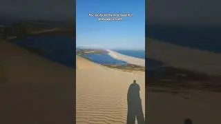 where the ocean meets the sand dunes 😍 #walvisbay #namibia #travelvlog