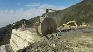 Hualong Machinery Double Blade granite dimensional block mining quarry stone cutting machine