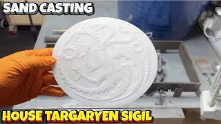 Petrobond Sand Casting House Targaryen Sigil - Aluminium Bronze - Molten Metal - Ingot - Let's Cook!