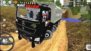 Modified Bharat Benz Powarfull tipaar meterial transport driving l simulator Indonesia subscribe 🙏