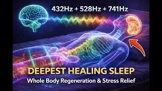 432Hz + 528Hz + 741Hz 🌌 The DEEPEST Healing Sleep | Full Body Regeneration & Stress Relief