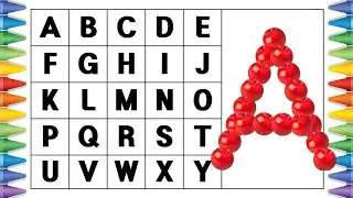 [알파벳 놀이] 유아와 어린이를 위한 Alphabet 대문자 A부터 Z까지 따라 쓰기 | Kids Alphabet A to Z | Bacchon abcd | a for apple