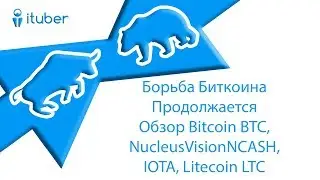 Борьба Биткоина Продолжается . Обзор Bitcoin BTC,  Nucleus Vision NCASH, IOTA, Litecoin LTC.