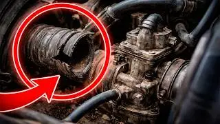 Почему скутер работает с перебоями? Забитый карбюратор из-за патрубка воздушного фильтра.