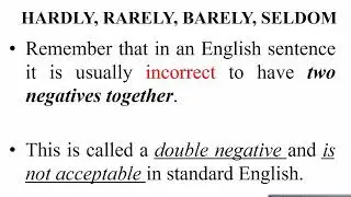 Rarely vs Barely vs Hardly vs Seldom: How to Use These Words Correctly | English Grammar Tips