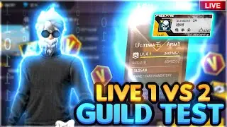 Free Fire Live V Badge Guild Test || 1 Vs 2 v Badge Guild Test 🏆