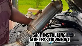 DIY INSTALLING DOWNPIPE ON BMW 540i