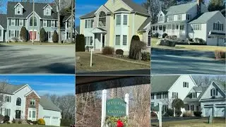 Driving through the beautiful neighborhood of Canton, Massachusetts.