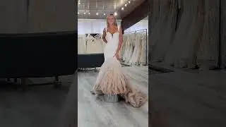 wedding dresses with off white and floral print