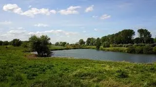 Aerial View Lake Close To Castle Loevestein, Poederoijen - Holland - Netherlands | Stock Footage -