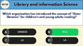 Library & Information Science MCQs with Answers CSS Exam Preparation Questions 501   550