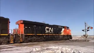 CN Railfanning HD: PERFECT MEET, with dueling K5HLs! CN 2958 West and 3875 East at PR 424