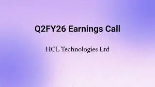 HCL Technologies Ltd Q2FY26 Earnings Conference Call