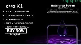 OPPO K1 Official Leaked Information specs,Launch Date & price Confirmed
