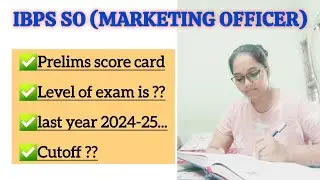 My IBPS SO Marketing officer||prelims score card-2024 || #ibpssomarketingofficer #bankingexams #ibps
