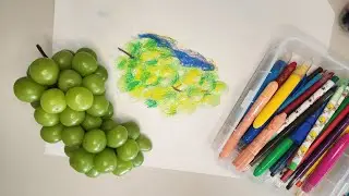 [Real Time] Drawing Shine Muscat (Green Grapes) 🍇💚