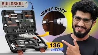 Buildskill professional Impact Drill Tool Kit 136 Accessories unboxing and review