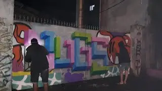NUGS x GALVINOS. MEMBELAH MALAM (GRAFFITI INDONESIA)