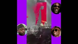 Rema performing &lsquo;HeHeHe&rsquo; next to Wizkid, Davido & Burna Boy&rsquo;s mannequins at Accor Arena 🇫🇷🔥