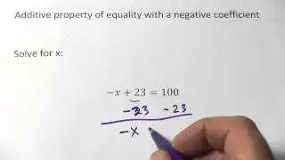 Additive Property of Equality with a Negative Coefficient