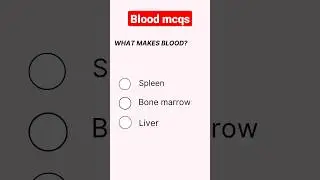 Blood Mcqs physiology | Biology mcqs #mcqs #biology #ytshorts #ytshort #biologia #physiology