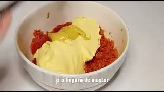 Salată cremoasă de morcovi cu usturoi, maioneză și muștar