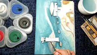 WATERCOLOR PAINTING | Pearl Harbor National Memorial | Using only 6 color palette | by Annie G